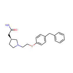 NC(=O)C[C@@H]1CCN(CCOc2ccc(Cc3ccccc3)cc2)C1 ZINC000013860520