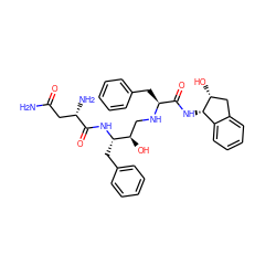 NC(=O)C[C@H](N)C(=O)N[C@@H](Cc1ccccc1)[C@H](O)CN[C@@H](Cc1ccccc1)C(=O)N[C@H]1c2ccccc2C[C@H]1O ZINC000026504948