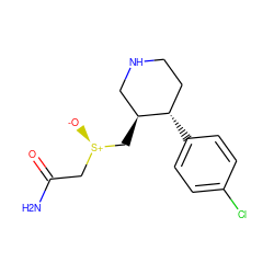 NC(=O)C[S@@+]([O-])C[C@H]1CNCC[C@@H]1c1ccc(Cl)cc1 ZINC000013584900