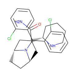 NC(=O)C1([C@@H]2CCCCN2)C[C@H]2CC[C@H](C1)N2C(c1ccccc1Cl)c1ccccc1Cl ZINC000101197054