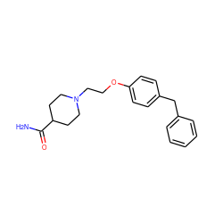 NC(=O)C1CCN(CCOc2ccc(Cc3ccccc3)cc2)CC1 ZINC000013860533