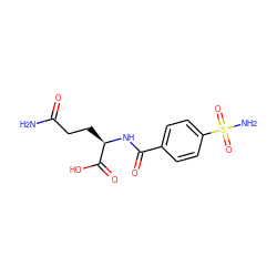 NC(=O)CC[C@@H](NC(=O)c1ccc(S(N)(=O)=O)cc1)C(=O)O ZINC000027641133