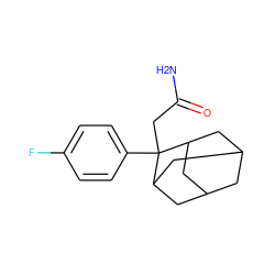 NC(=O)CC1(c2ccc(F)cc2)C2CC3CC(C2)CC1C3 ZINC000143391163