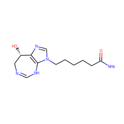 NC(=O)CCCCCn1cnc2c1NC=NC[C@@H]2O ZINC000013807463