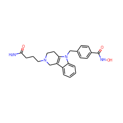 NC(=O)CCCN1CCc2c(c3ccccc3n2Cc2ccc(C(=O)NO)cc2)C1 ZINC000084596116