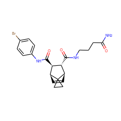 NC(=O)CCCNC(=O)[C@H]1[C@H](C(=O)Nc2ccc(Br)cc2)[C@@H]2C=C[C@H]1C21CC1 ZINC000168558472