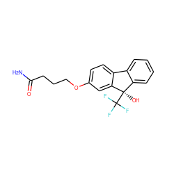 NC(=O)CCCOc1ccc2c(c1)[C@](O)(C(F)(F)F)c1ccccc1-2 ZINC000144783725