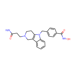 NC(=O)CCN1CCc2c(c3ccccc3n2Cc2ccc(C(=O)NO)cc2)C1 ZINC000084620084