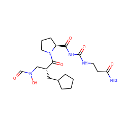 NC(=O)CCNC(=O)NC(=O)[C@@H]1CCCN1C(=O)[C@H](CC1CCCC1)CN(O)C=O ZINC000084670516