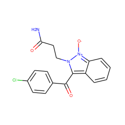 NC(=O)CCn1c(C(=O)c2ccc(Cl)cc2)c2ccccc2[n+]1[O-] ZINC000015934846