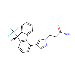 NC(=O)CCn1cc(-c2cccc3c2-c2ccccc2[C@@]3(O)C(F)(F)F)cn1 ZINC000144863706