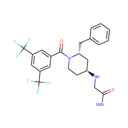 NC(=O)CN[C@H]1CCN(C(=O)c2cc(C(F)(F)F)cc(C(F)(F)F)c2)[C@H](Cc2ccccc2)C1 ZINC000053093616