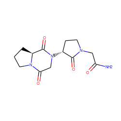 NC(=O)CN1CC[C@@H](N2CC(=O)N3CCC[C@H]3C2=O)C1=O ZINC000012356034