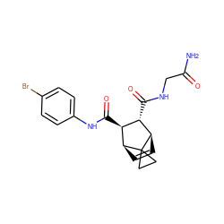 NC(=O)CNC(=O)[C@H]1[C@H](C(=O)Nc2ccc(Br)cc2)[C@@H]2C=C[C@H]1C21CC1 ZINC000168396927