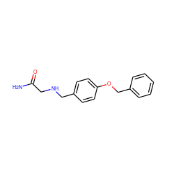 NC(=O)CNCc1ccc(OCc2ccccc2)cc1 ZINC000021956233