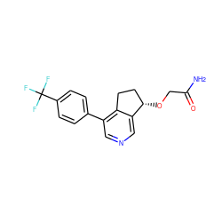 NC(=O)CO[C@H]1CCc2c(-c3ccc(C(F)(F)F)cc3)cncc21 ZINC000205708294