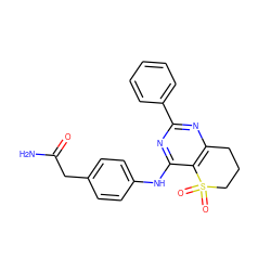 NC(=O)Cc1ccc(Nc2nc(-c3ccccc3)nc3c2S(=O)(=O)CCC3)cc1 ZINC000096927473