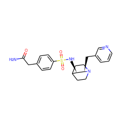 NC(=O)Cc1ccc(S(=O)(=O)N[C@@H]2C3CCN(CC3)[C@@H]2Cc2cccnc2)cc1 ZINC000028522893