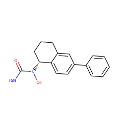 NC(=O)N(O)[C@@H]1CCCc2cc(-c3ccccc3)ccc21 ZINC000013760615