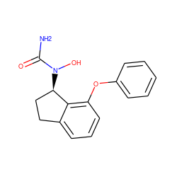 NC(=O)N(O)[C@@H]1CCc2cccc(Oc3ccccc3)c21 ZINC000013760639