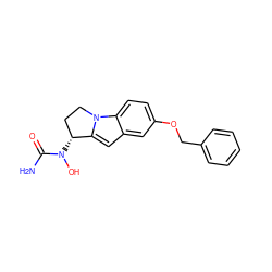 NC(=O)N(O)[C@@H]1CCn2c1cc1cc(OCc3ccccc3)ccc12 ZINC000013760601