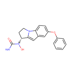 NC(=O)N(O)[C@@H]1CCn2c1cc1cc(Oc3ccccc3)ccc12 ZINC000013760629