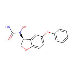 NC(=O)N(O)[C@@H]1COc2ccc(Oc3ccccc3)cc21 ZINC000013760635