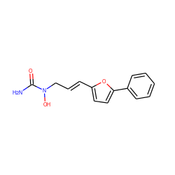 NC(=O)N(O)C/C=C/c1ccc(-c2ccccc2)o1 ZINC000000010349