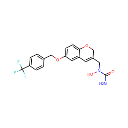 NC(=O)N(O)CC1=Cc2cc(OCc3ccc(C(F)(F)F)cc3)ccc2OC1 ZINC000013833864