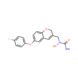 NC(=O)N(O)CC1=Cc2cc(Oc3ccc(F)cc3)ccc2OC1 ZINC000000013674