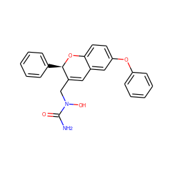 NC(=O)N(O)CC1=Cc2cc(Oc3ccccc3)ccc2O[C@@H]1c1ccccc1 ZINC000013833889