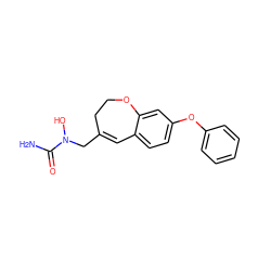 NC(=O)N(O)CC1=Cc2ccc(Oc3ccccc3)cc2OCC1 ZINC000027629295