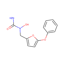 NC(=O)N(O)Cc1ccc(Oc2ccccc2)o1 ZINC000013762921