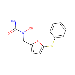 NC(=O)N(O)Cc1ccc(Sc2ccccc2)o1 ZINC000013762919