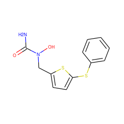 NC(=O)N(O)Cc1ccc(Sc2ccccc2)s1 ZINC000000013404