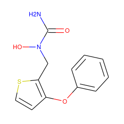 NC(=O)N(O)Cc1sccc1Oc1ccccc1 ZINC000013762923