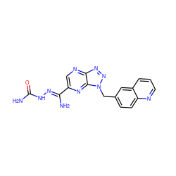 NC(=O)N/N=C(\N)c1cnc2nnn(Cc3ccc4ncccc4c3)c2n1 ZINC000068248433