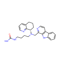 NC(=O)NCCCCN(Cc1nccc2c1[nH]c1ccccc12)[C@H]1CCCc2cccnc21 ZINC000208464703