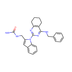 NC(=O)NCc1cc2ccccc2n1-c1nc2c(c(NCc3ccccc3)n1)CCCC2 ZINC000218992440