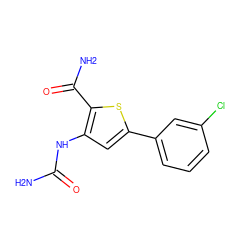 NC(=O)Nc1cc(-c2cccc(Cl)c2)sc1C(N)=O ZINC000096258277