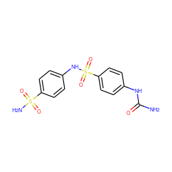 NC(=O)Nc1ccc(S(=O)(=O)Nc2ccc(S(N)(=O)=O)cc2)cc1 ZINC000001863777