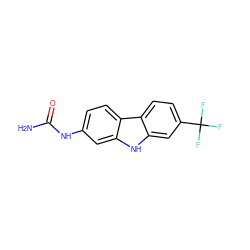 NC(=O)Nc1ccc2c(c1)[nH]c1cc(C(F)(F)F)ccc12 ZINC000072109808