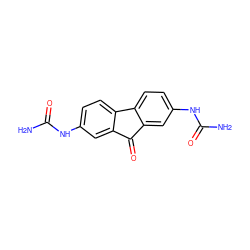 NC(=O)Nc1ccc2c(c1)C(=O)c1cc(NC(N)=O)ccc1-2 ZINC000653782544