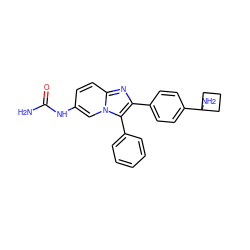 NC(=O)Nc1ccc2nc(-c3ccc(C4(N)CCC4)cc3)c(-c3ccccc3)n2c1 ZINC000224256163