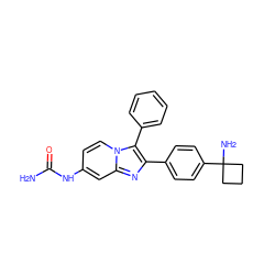 NC(=O)Nc1ccn2c(-c3ccccc3)c(-c3ccc(C4(N)CCC4)cc3)nc2c1 ZINC000113655805