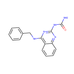 NC(=O)Nc1nc(NCc2ccccc2)c2ccccc2n1 ZINC001772643240