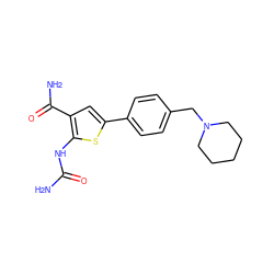 NC(=O)Nc1sc(-c2ccc(CN3CCCCC3)cc2)cc1C(N)=O ZINC000034227695