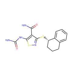 NC(=O)Nc1snc(S[C@H]2CCCc3ccccc32)c1C(N)=O ZINC000036348996