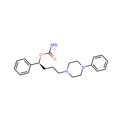 NC(=O)O[C@@H](CCCN1CCN(c2ccccc2)CC1)c1ccccc1 ZINC000118079494