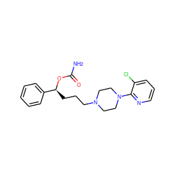 NC(=O)O[C@@H](CCCN1CCN(c2ncccc2Cl)CC1)c1ccccc1 ZINC000118073506